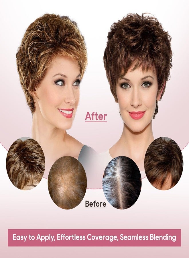REECHO Hair Topper, Short Wiglet Hair Topper for Women with Thinning Large Coverage Synthetic Top Crown Hairpiece for Women - Steel Gray - Image 3